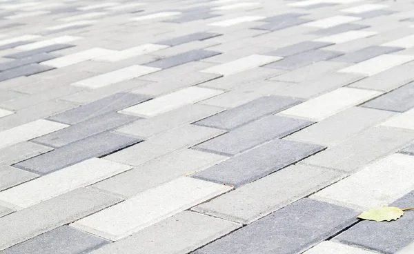 Concrete Paved Newly Laid Gray Paving Slabs Stones Floors Walkways — Stock Photo, Image