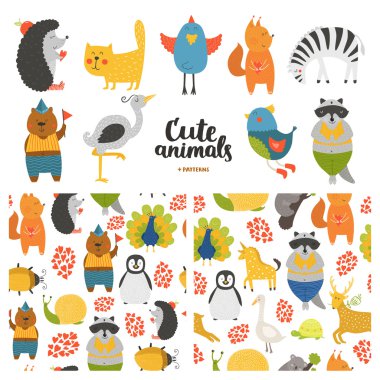 Karikatür hayvan koleksiyonu