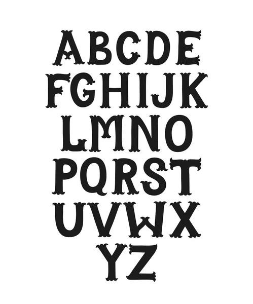 Hand getekende decoratieve lettertype — Stockvector