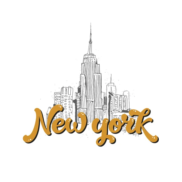 New york lettering — Stock Vector
