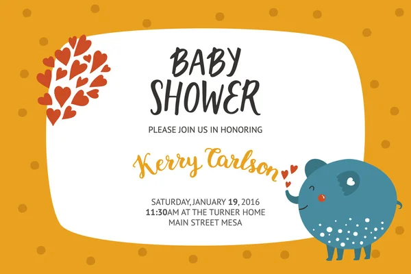 Bebé ducha chica y chico invitación — Vector de stock