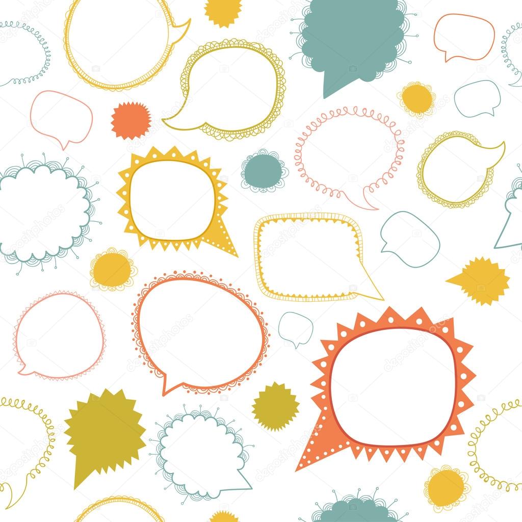 Pattern with speech bubbles