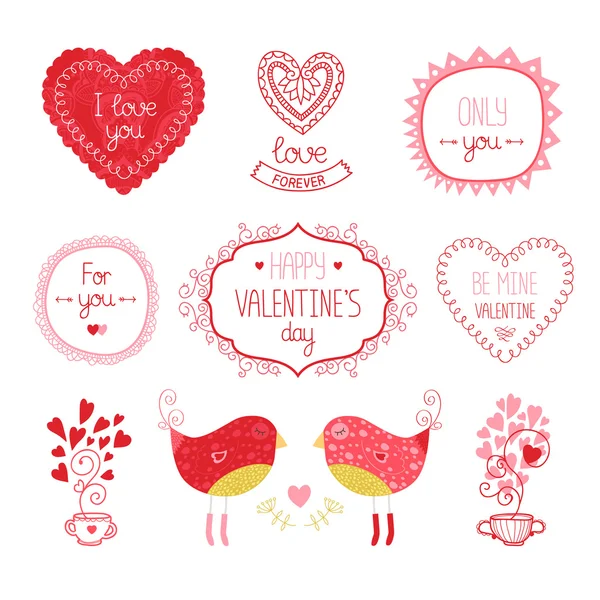 Elementos Valentine para design — Vetor de Stock