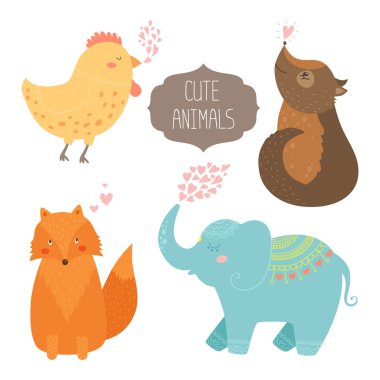 Sevimli hayvan koleksiyonu