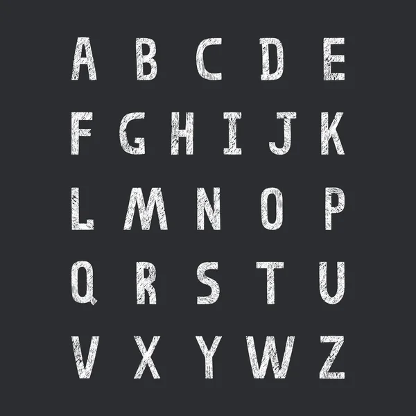 Grunge-Vektoralphabet — Stockvektor