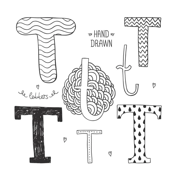 Alphabet vectoriel dessiné à la main — Image vectorielle