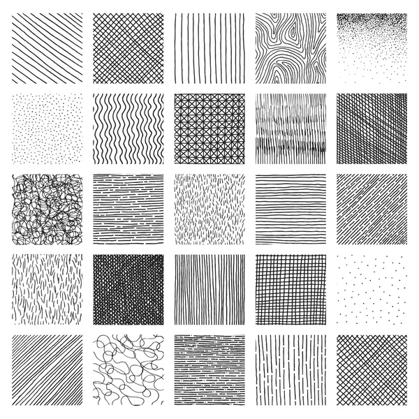 Векторная коллекция чернил ручной работы текстуры штриха — стоковый вектор