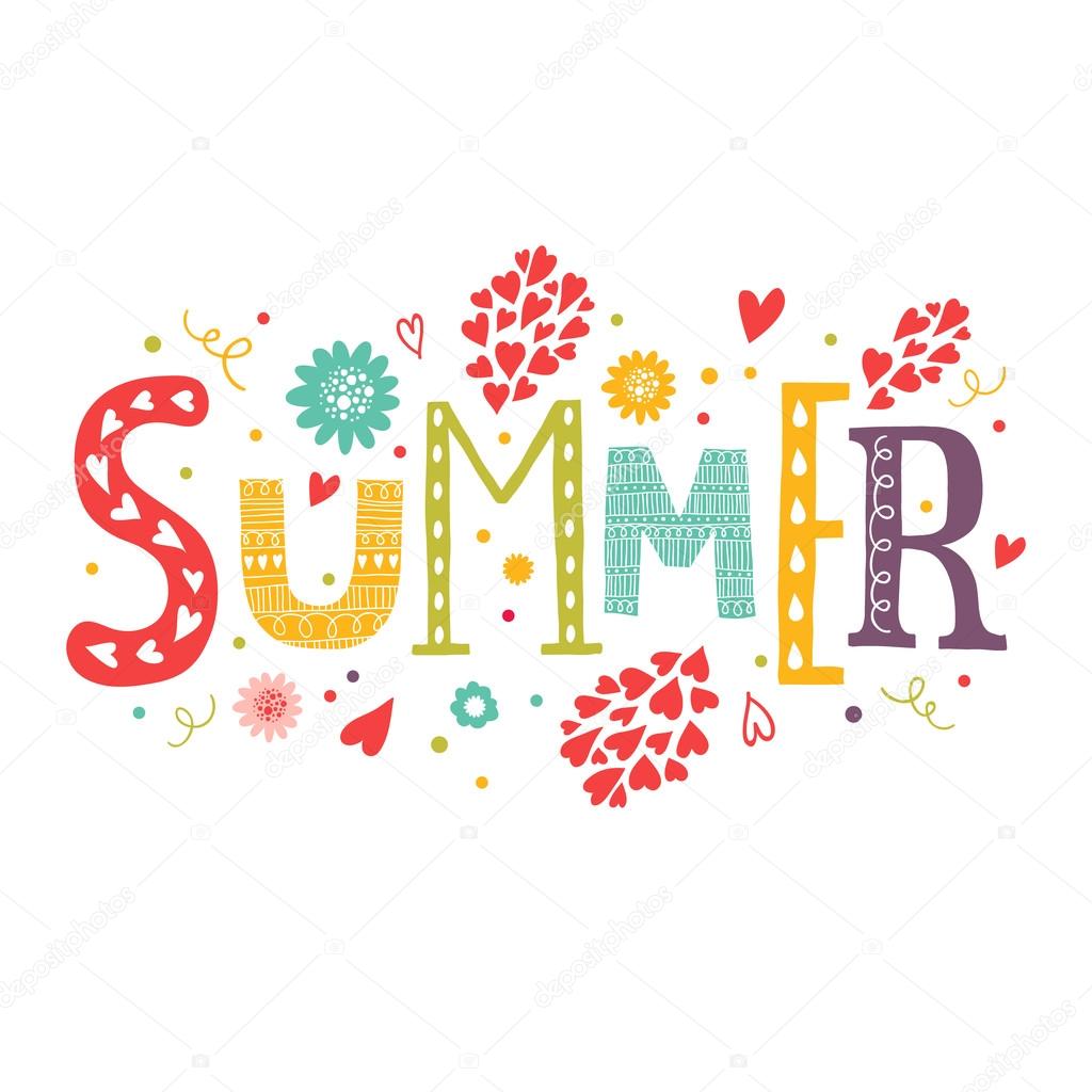 Vector lettering Summer