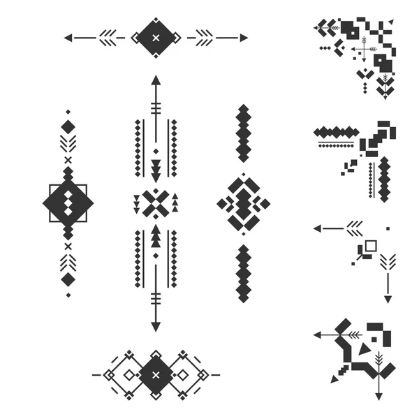 Conjunto de vectores Elementos tribales — Archivo Imágenes Vectoriales