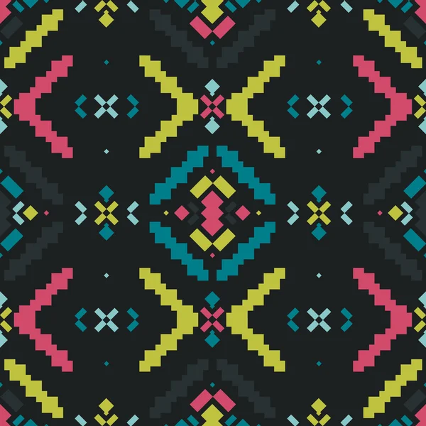 ベクトルの幾何学的な背景、部族のシームレス パターン — ストックベクタ