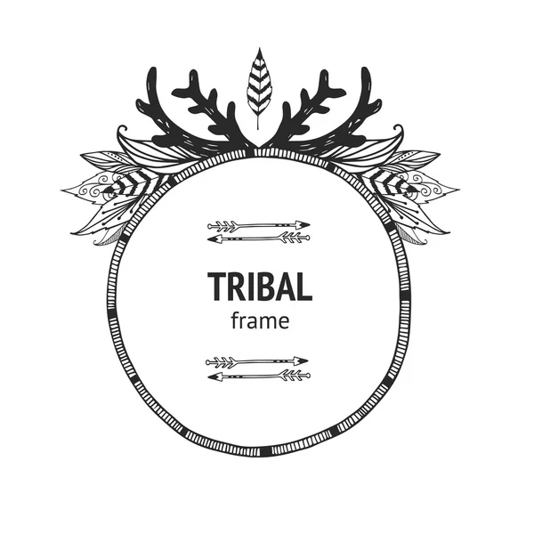 Vector tribal frame — Stockvector