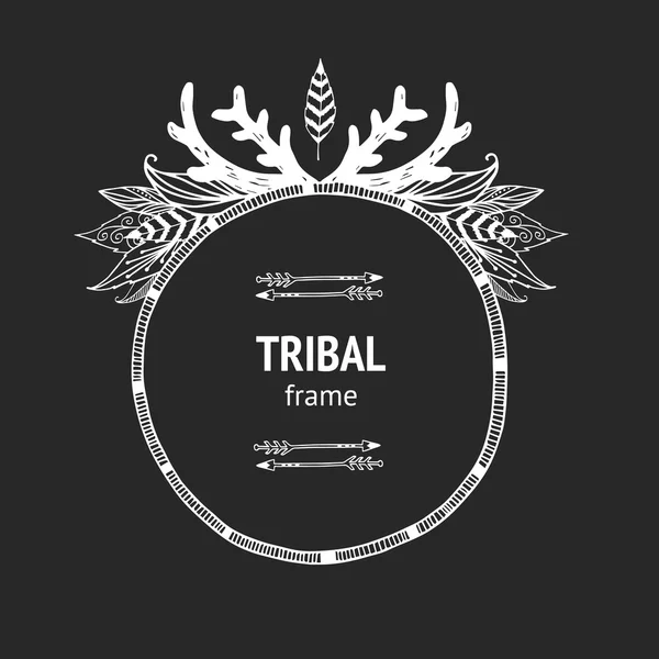 Vector tribal frame — Stockvector