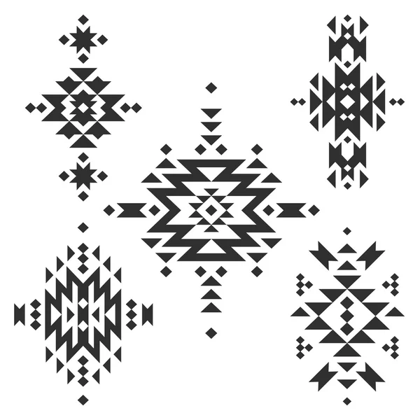 Éléments tribaux vectoriels, collection ethnique — Image vectorielle