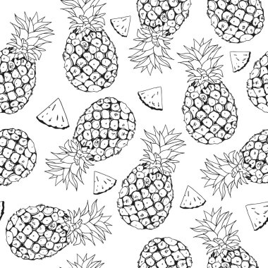 Vektör ananas arka plan