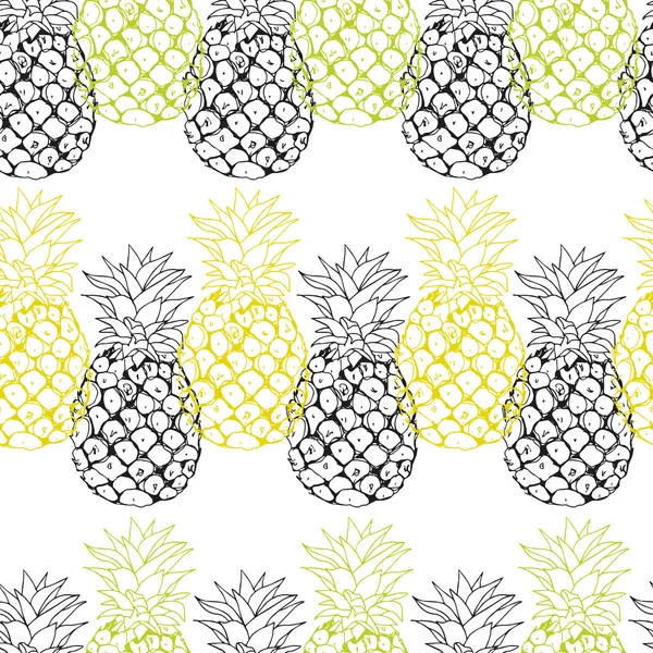 Vector pineapple background — Stock Vector