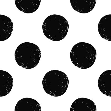 Vector hand drawn background with dots