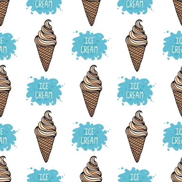 Vector ice cream background — Stock Vector