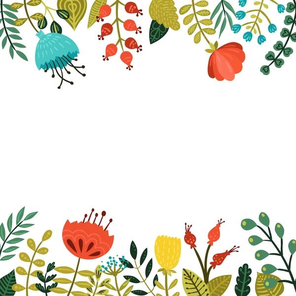 Schattig floral frame — Stockvector