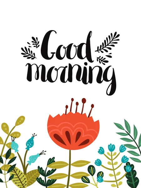 Good morning card — Stock Vector