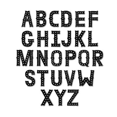Vector Hand Drawn Alphabet clipart