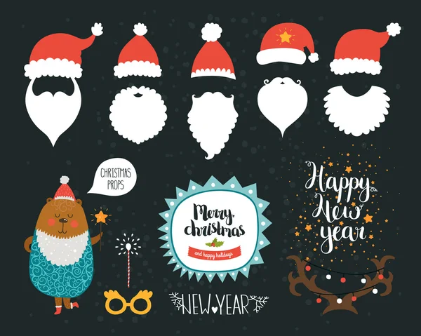 Colección de decoración de Navidad — Vector de stock