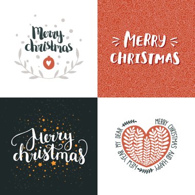 Vektör Noel ve yeni yıl kartları