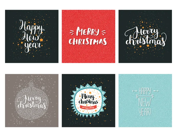 Cartes vectorielles Noël et Nouvel An — Image vectorielle