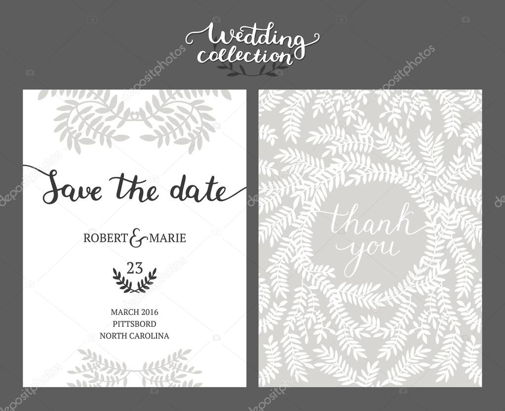 Save the date card, wedding invitation