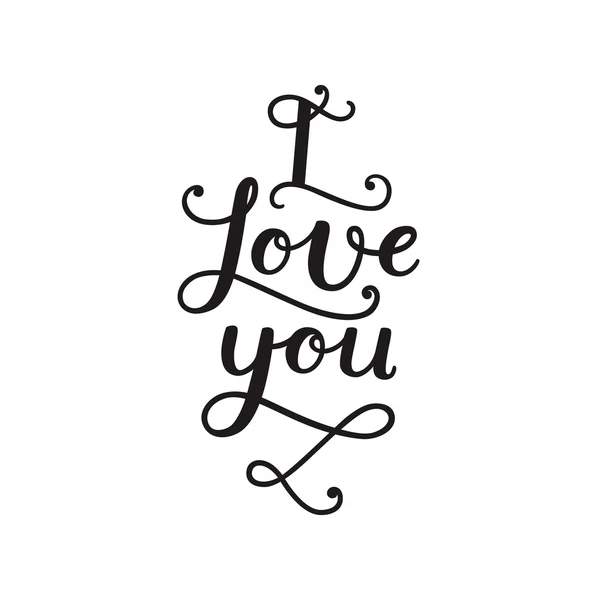 Valentine card with handdrawn lettering — Stockvector