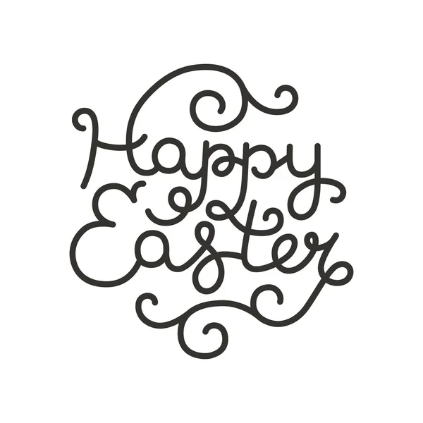 Tarjeta de Pascua vectorial con letras dibujadas a mano — Vector de stock