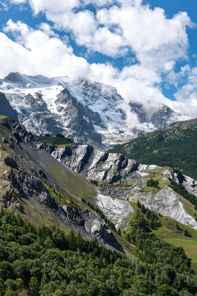 Meije glaciären nära la grave (Frankrike) Stockbild