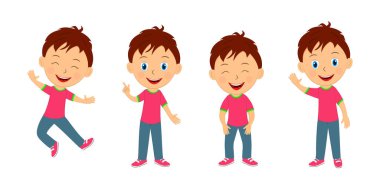  kids, children express emotions set,illustration,vector clipart