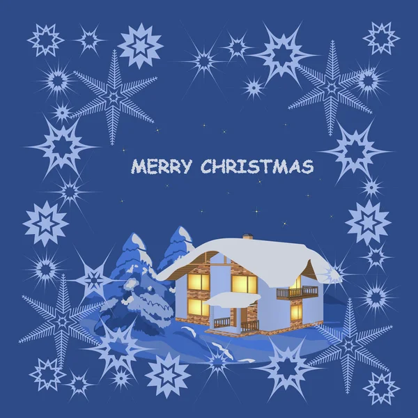 Joyeux Noël carte, illustration — Image vectorielle
