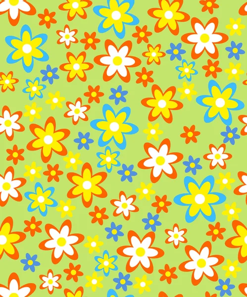 Seamless, pattern  of colorful flowes — Stock Vector