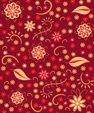 Sorunsuz imkanı desen desenli flowes ve yaprakları