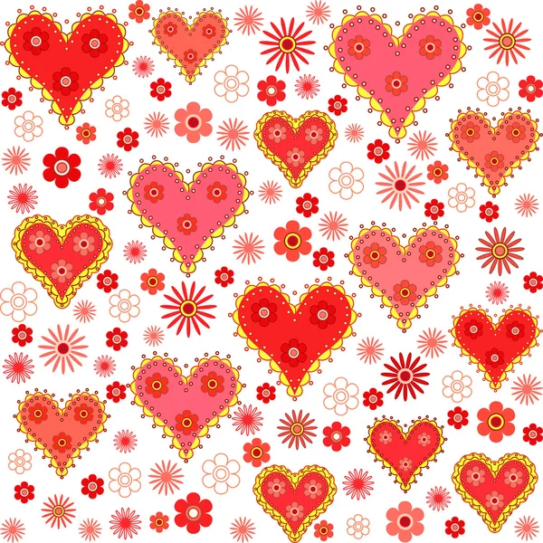 Saint Valentin sans couture, motif — Image vectorielle