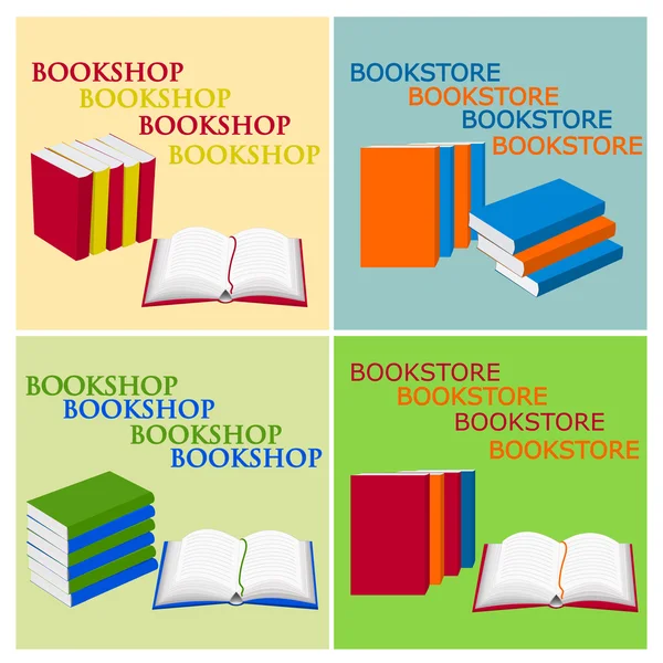 Book icons set — Stock Vector