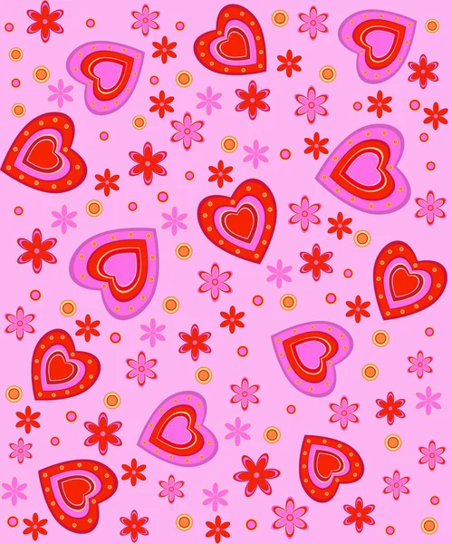 Saint Valentin sans couture, motif — Image vectorielle