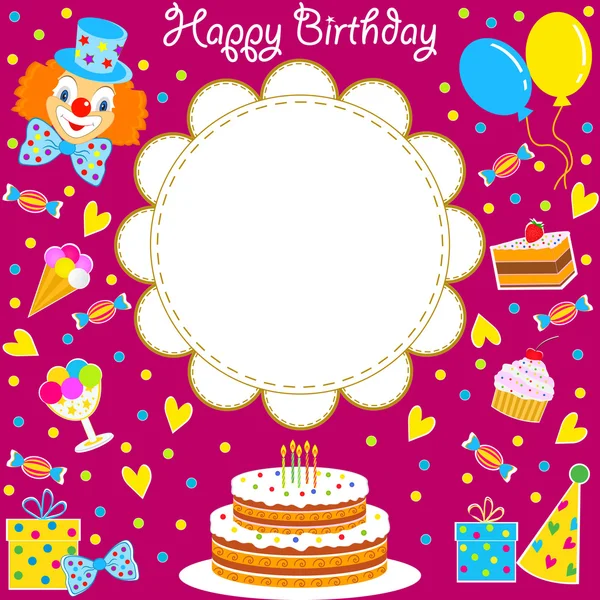 Birthday frame, border — Stock Vector