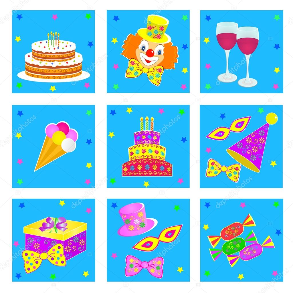 birthday,celebration and party icons