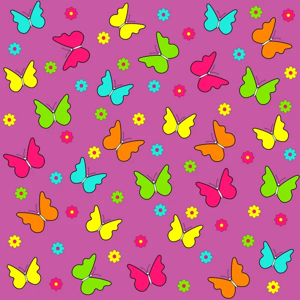 Cute butterfly seamless,pattern — Stock Vector