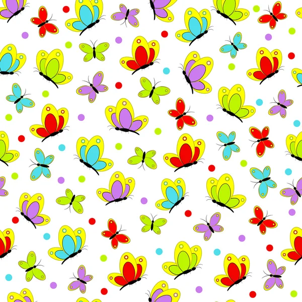 Papillon sans couture, motif — Image vectorielle