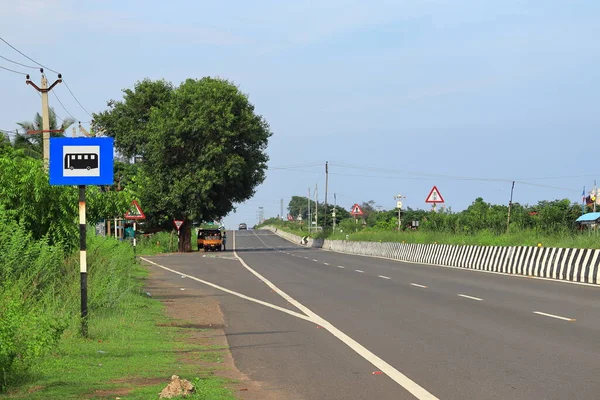 Chennai Tamil Nadu India Okt 2020 Mooie Nationale Snelweg Landschap — Stockfoto