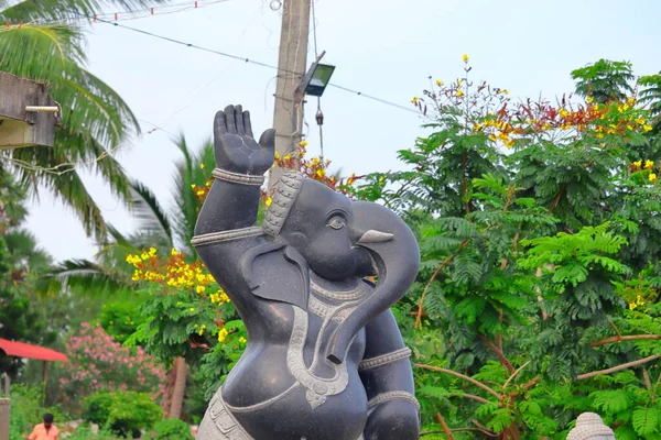 Rock Statue Lord Ganesha India — Stock Photo, Image