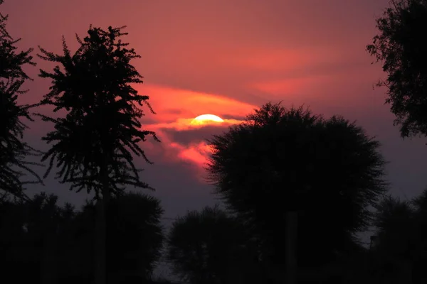 Natural Colour Sunset Photo — Stock Photo, Image