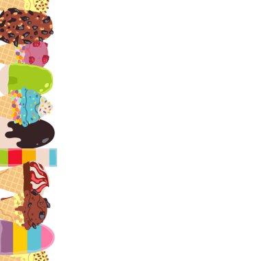 dondurma çerçevesi beyaz arkaplan vektörü üzerinde izole