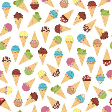 Dondurma vektörü kusursuz şablon vektörü