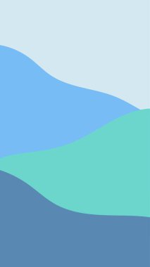 Düz soyut arkaplan. Düz dağ manzarası. Instagram hikayeleri için kullan. Çağdaş modern trend vektör çizimleri. Her arkaplan izole edilmiş.