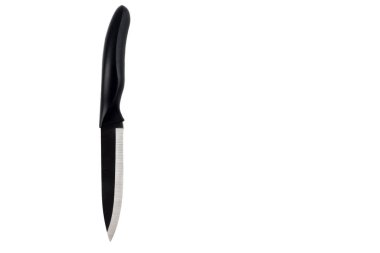 Masa bıçağı beyaz arka planda siyah renkte izole edilmiş.