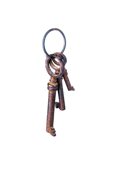 Trzy stare klucze — Zdjęcie stockowe